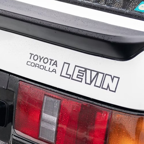 Black Toyota Corolla Levin AE86 kouki (facelift) rear bootlid decal sticker