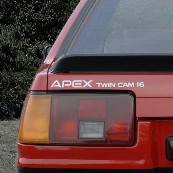 GT Apex Twin Cam 16 decal sticker example placement