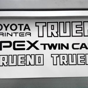 Toyota Sprinter Trueno Apex Twin Cam 16 AE86 full sticker set in black