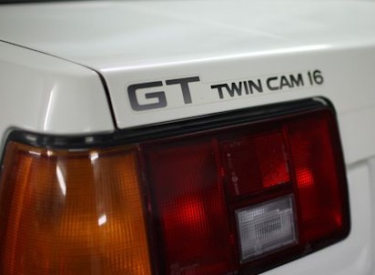 GT Twin Cam 16 AE86 decal sticker in black - this is an example of the genuine decal