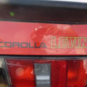 Black Toyota Corolla Levin AE86 zenki (pre-facelift) rear hatch decal sticker