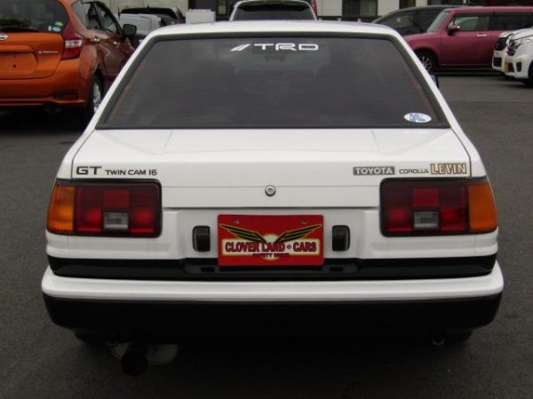 GT Twin Cam 16 AE86 decal sticker on car - this is an example of the genuine decal