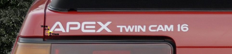 Toyota Corolla Levin AE86 zenki (pre-facelift) 2-door rear bootlid decal sticker placement